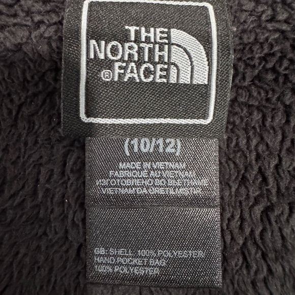 Girl's Black North Face Oso Hooded Fleece Jacket Sz M - Picture 3 of 3